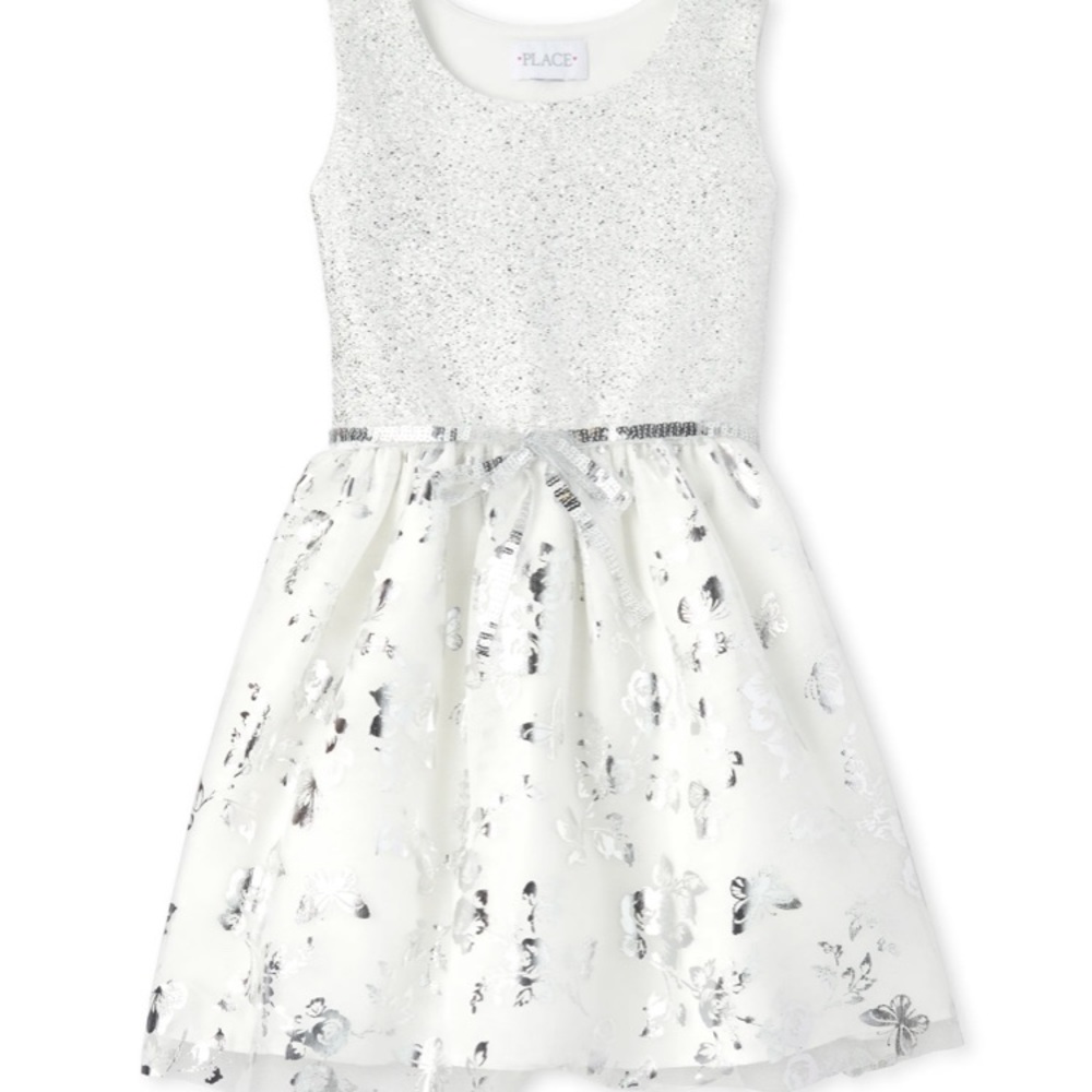 NWT Children’s Place white sleeveless dress - Picture 2 of 6